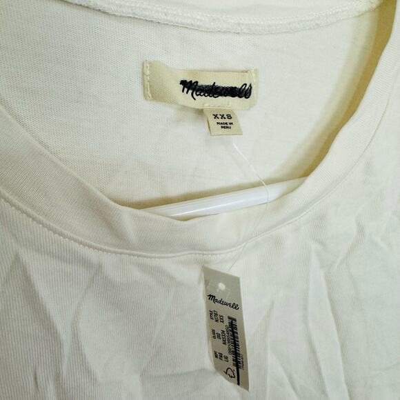 Madewell Sutro Muscle Casual Luxe Side Cinch Jersey Top US Women's XXS New - Picture 5 of 6